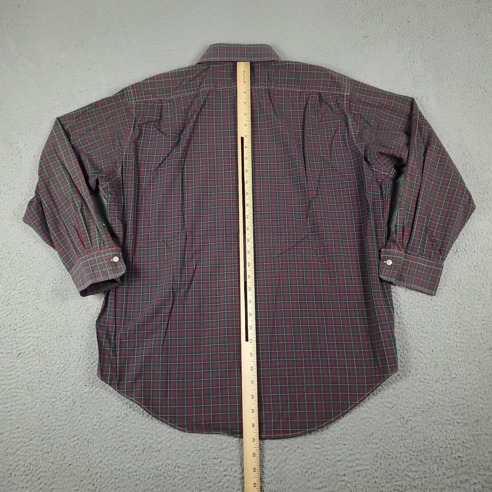 Ralph Lauren Shirt Mens 16.5 Red Plaid Casual Button Up Long Sleeve - Picture 3 of 6